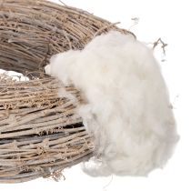 Artikel Schafwolle lose 250g Naturwolle weiss meliert für Bastelarbeiten und Dekoration
