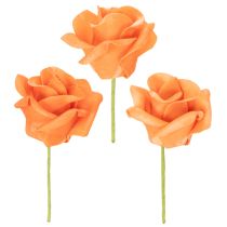 Artikel Künstliche Rosenblüte Orange 5 cm aus Schaumstoff im 100er-Set