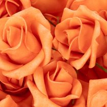 Artikel Künstliche Rosenblüte Orange 5 cm aus Schaumstoff im 100er-Set