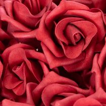 Artikel Künstliche Rosen rot mit Drahtstiel 5 cm Blütendurchmesser 100 Stück