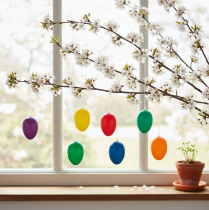 Artikel Ostereier Anhänger für Frühjahrsdekoration Haus oder Garten Bunte Dekorationsartikel 6cm 24St