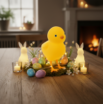 Artikel Küken aus Kunststoff 16cm Gelb 2 Stück Osterdekoration für Tisch und Wohnzimmer