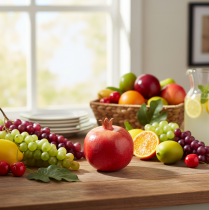 Artikel Kunstobst Granatapfel künstlich Rot Gelb 9×11cm