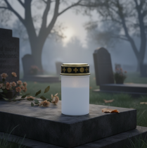 Artikel LED Grablicht Weiß, Warmweiß Timer Batteriebetrieben Ø6,8 H12,2cm