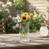 Artikel Glasvase hoch Schlichter Glaszylinder als Blumenvase oder Deko-Glas 20cm