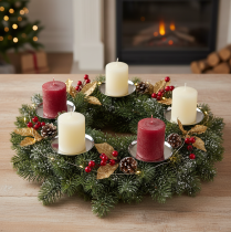 Artikel Kerzenhalter Silber Ø10cm 4St