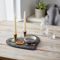 Artikel Schiefer Herzform ca. 20 cm Anthrazit für Tisch- und Gartendekoration