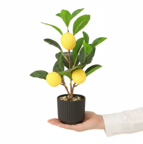 Artikel Zitronenbaum künstlich 28 cm, Deko-Pflanze mit Topf, Grün/Gelb