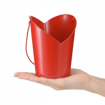 Artikel Metall-Übertopf Herzform mit Henkel Rot Ø12cm H15/9cm für Pflanzen-Dekoration