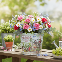 Artikel Blumenkübel Klein Metall Farbig Fresh Garden H16cm 2St