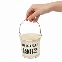 Artikel Deko-Metalleimer mit Henkel "Original 1982" Creme Ø12/10cm 2er-Set