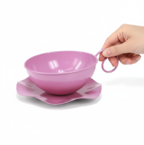 Artikel Metalltasse mit Unterteller Ø16cm H9cm Pink – Dekorationsschale oder Pflanzgefäss