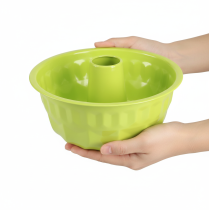 Artikel Metall Deko Kuchenform Ø23cm H12cm Apfelgrün für kreative Arrangements