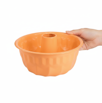 Artikel Metall Deko Gugelhupf-Form Ø23cm H12cm Orange – für kreative Dekorationen