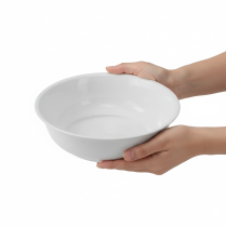 Artikel Metallschüssel Weiss Ø25cm H7cm Emaille-Look für Dekoration und Gestecke