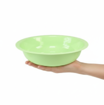 Artikel Dekoschale Metall Ø25cm Limettengrün Emaille-Optik