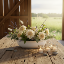 Artikel Metallschüssel Schale Weiß Emaille Optik Ø29cm H7,5cm