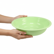 Artikel Dekoschale Metall Limettengrün Ø29cm Emaille-Optik für Frühjahrsdekoration