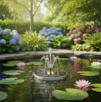 Artikel Solarpumpe für Gartenteiche Schwimmendes dekoratives Wasserspiel LED 16cm