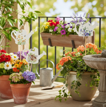 Artikel Gießkannen Dekostecker für Blumensträuße und Balkon Blumendekoration 34cm 12 St