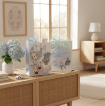 Artikel Geschenktaschen aus Papier für Babygeschenke, 23 cm, 2er-Set, kindgerechtes Design