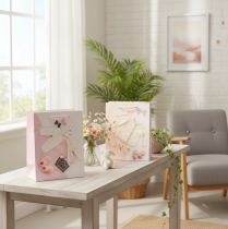Artikel Geschenktaschen aus Papier Baby Mädchen Rosa Pfirsich 23×18 cm 2 Stück