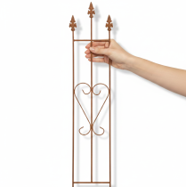 Artikel Metall Garten-Rankgitter Herzform 98cm Rostoptik für Kletterpflanzen
