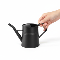 Artikel Gieskanne Metall Schwarz 30x13x17cm 1,7l Dekoratives Pflanzgefäss Innen Aussen