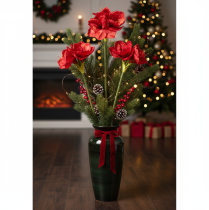 Artikel Künstliche Amaryllis in Rot mit langem Stiel, 77 cm