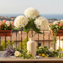 Artikel Hortensie künstlich Creme 60cm langstielig