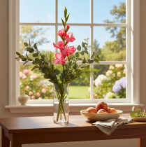 Artikel Künstliche Gladiole aus Kunstseide und Kunststoff 88 cm Pink für Innenbereich