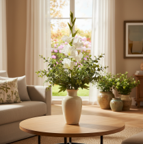 Artikel Künstliche Gladiole aus Textil und Kunststoff Weiss 88cm