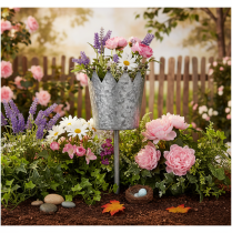 Artikel Dekokrone aus Metall in Antik-Optik, 95cm, für Blumenbeet und Pflanztopf