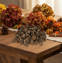 Artikel Eichelkappen aus Naturmaterial ca. 2 cm Braun 300 g für Herbst- und Adventsdekoration
