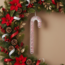 Artikel Künstliche Zuckerstange Weihnachtsdekoration XL 40 cm Rot-Weiss