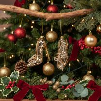 Artikel Glasschuh-Ornament Set mit Leopardenmuster 13cm Christbaumschmuck aus Glas