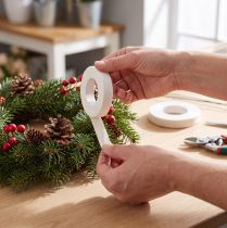 Artikel Floristikband Weiss 13 mm x 27,5 m – 2 Rollen Blumengestaltung