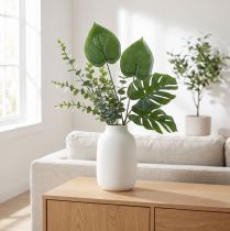 Artikel Philodendron künstlich, Dekozweig mit 2 Blättern, Grün, 48 cm