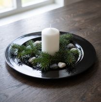 Artikel Dekoteller Kunststoff Schwarz Glänzend Ø28cm H2cm