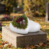 Artikel Styroporherz gewölbt, 11 cm, weiss, 2er-Set, für Bastel- und Dekorationsprojekte