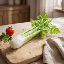 Artikel Künstlicher Stangensellerie 30 cm aus Kunststoff in Grün-Weiss mit Real-Touch für Dekorationen