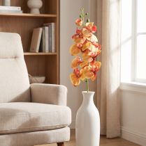 Artikel Orchidee Phalaenopsis künstlich 9 Blüten Rot Gelb 96 cm