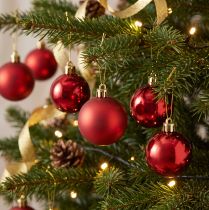 Artikel Weihnachtskugeln Kunststoff Rot Ø6cm 12 Stück