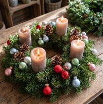 Artikel Mini-Weihnachtskugeln Ø 2,5 cm aus Glas, Matt und Glänzend, 22 Stück, Sortiert in Verschiedenen Farben