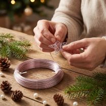 Artikel Aluminiumdraht Ø1mm Rosa für Dekorationen und kreative Bastelarbeiten