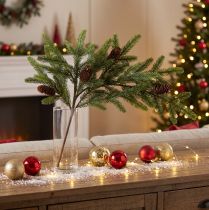 Artikel Künstlicher Tannenzweig mit echten Zapfen Weihnachtszweig 78cm