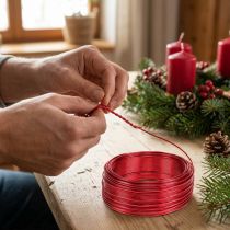 Artikel Aluminiumdraht Rot Ø2mm 60m 500g – Biegsamer Basteldraht für Floristik und Handwerk