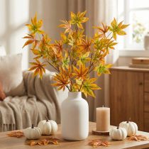 Artikel Kunststoffzweig Ahornzweig Herbstdeko 60 cm Orange-Rot