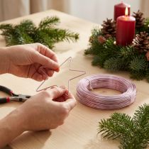 Artikel Flexibler Aluminiumdraht Ø 2 mm, 60 m, Rosa, für florale Designs und Dekoration
