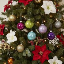 Artikel Weihnachtskugel-Set Glas 75 mm 14 Stück Bunt Innenbereich
